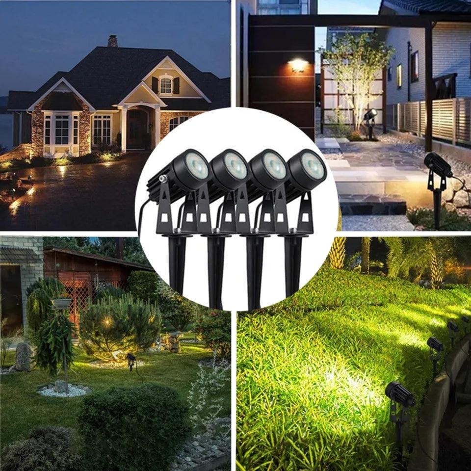 4 in 1 LED 12V Spotlights "Warm White" Garden Landscape Up / Spot / Stake Lights - Lighting Legends