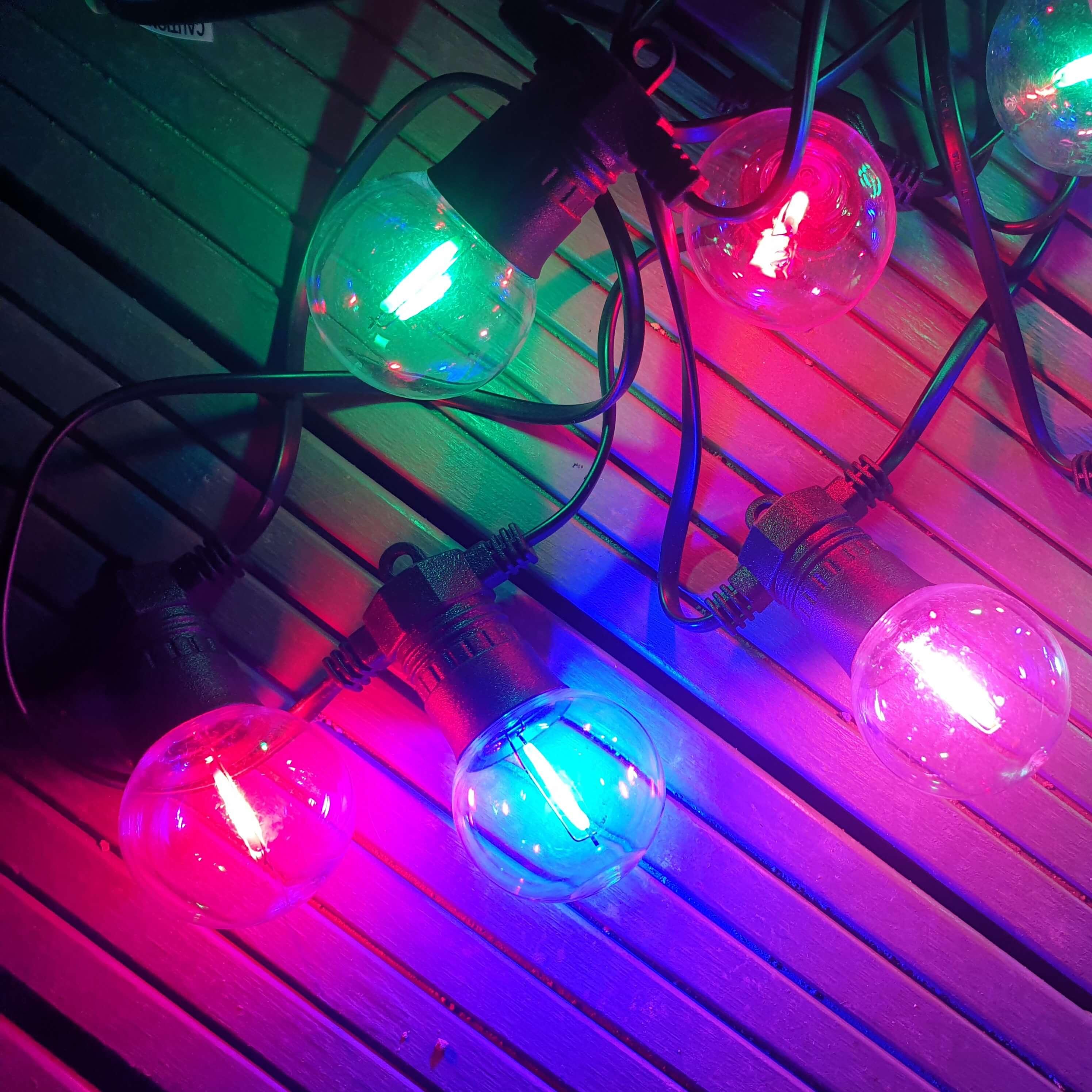 12 Pack Multi-Colour LED "Super Festoon" Shatterproof Replacement Bulbs - Lighting Legends