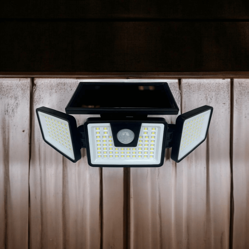 Panoramic 156 LED PIR Solar Motion Security Floodlight