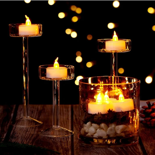 Warm White Flameless Flickering LED Tealight Candles