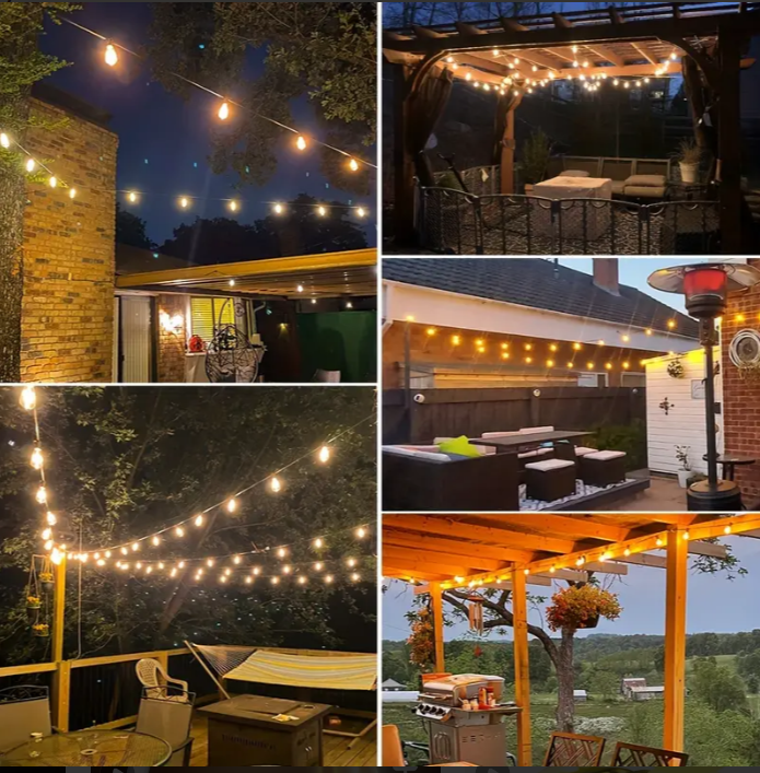 12 Pack Vintage Style Warm White LED Super Festoon Shatterproof Bulbs