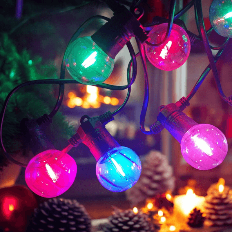 6.5M / 21FT Super Festoon Multi-Colour Festive Outdoor Connectable LED String Lights