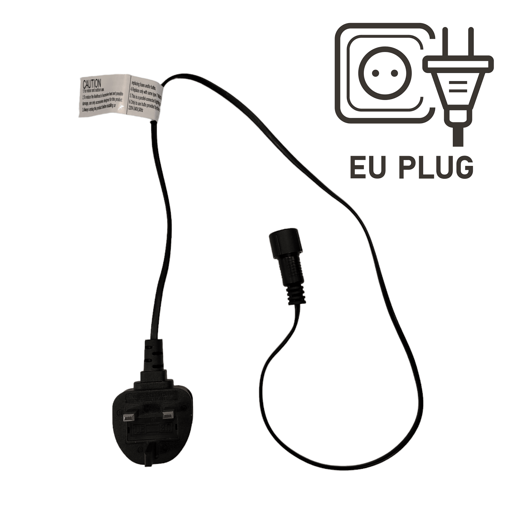 European EU Plug Section & End Cap for Super Festoon String Lights