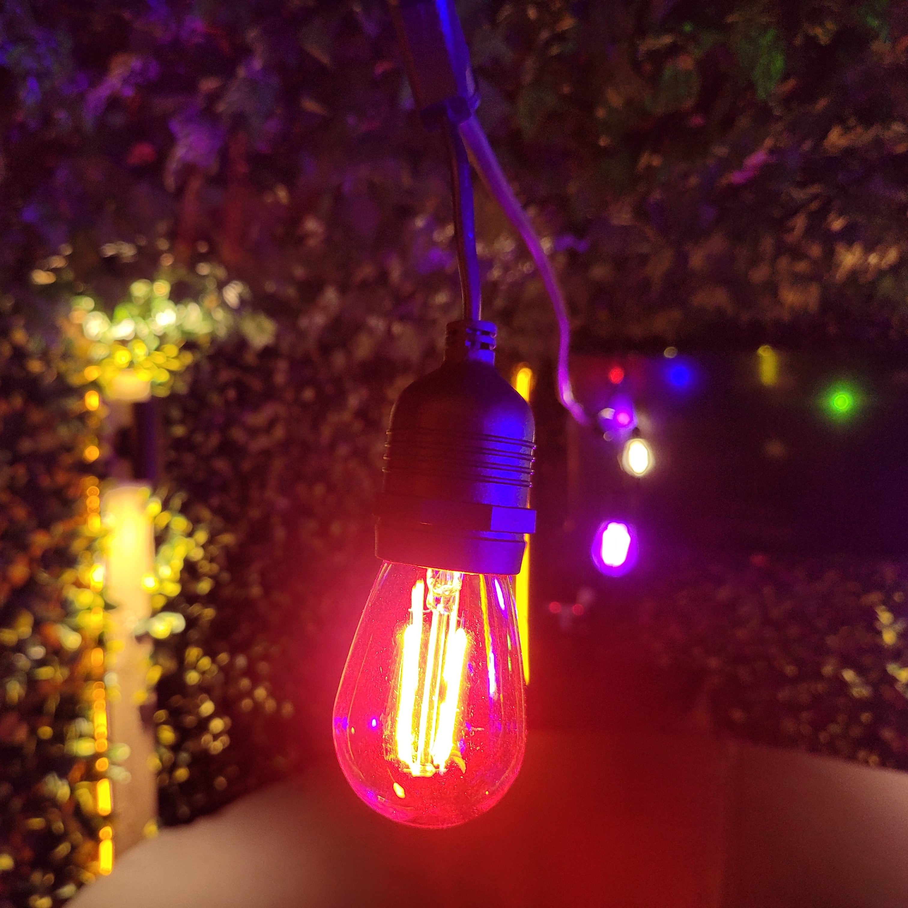 30M / 98FT Outdoor Elite Festoon Multi-Colour LED Waterproof Heavy Duty Connectable String Lights