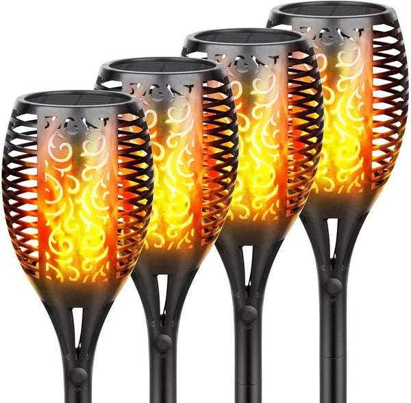 96 LED Solar Flickering Flame Torch Stake Lights – Lighting Legends