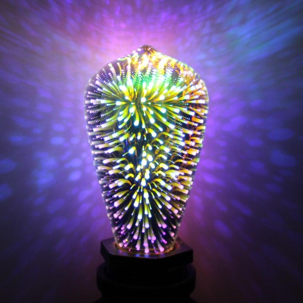 LED 3D Printed "Firework" Bulb Decorative Lamp Light E27 ST64 - Lighting Legends